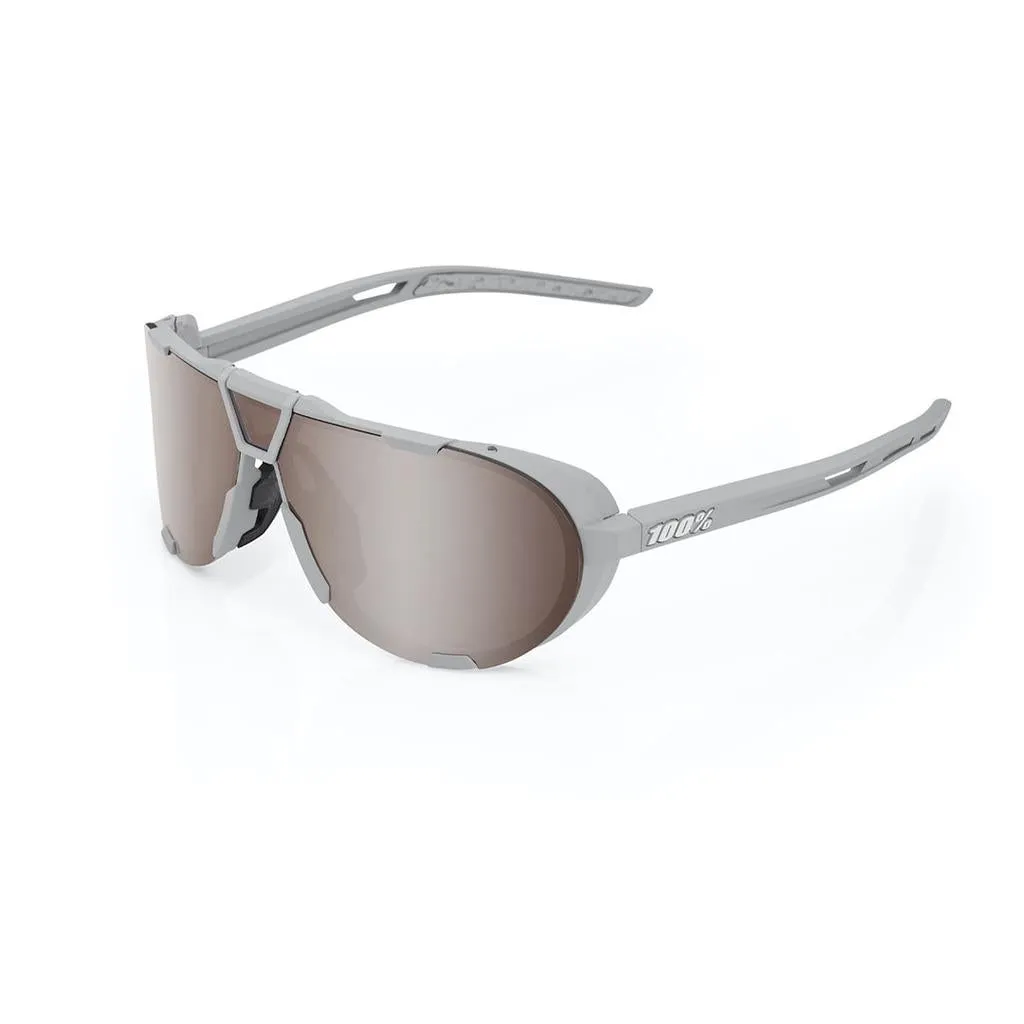 100% Westcraft - Soft Tact Cool Grey - HiPer Crimson Lens