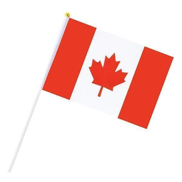 12 Pieces, 24 Pieces, or 36 Pieces Hand-Held Canada Flags