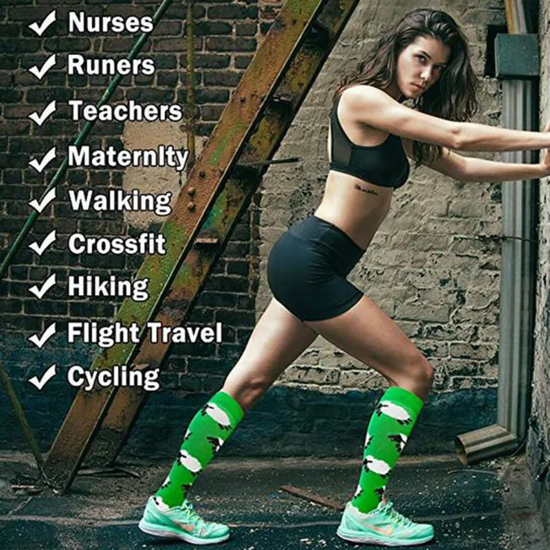 2-Pairs Animal Print Compression Stockings 20-25mmHG for Man and Woman | ACTINPUT
