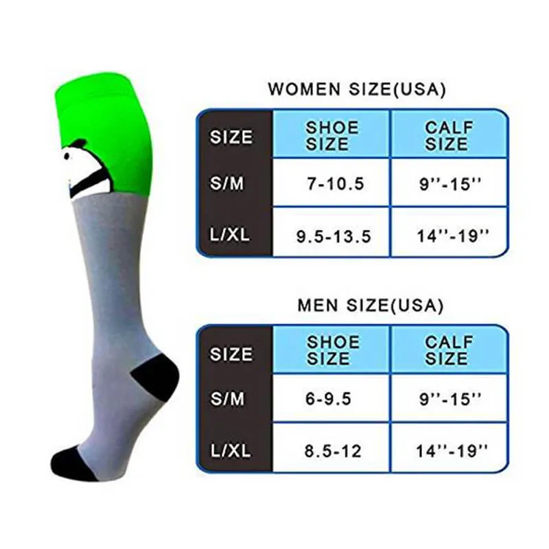 2-Pairs Animal Print Compression Stockings 20-25mmHG for Man and Woman | ACTINPUT