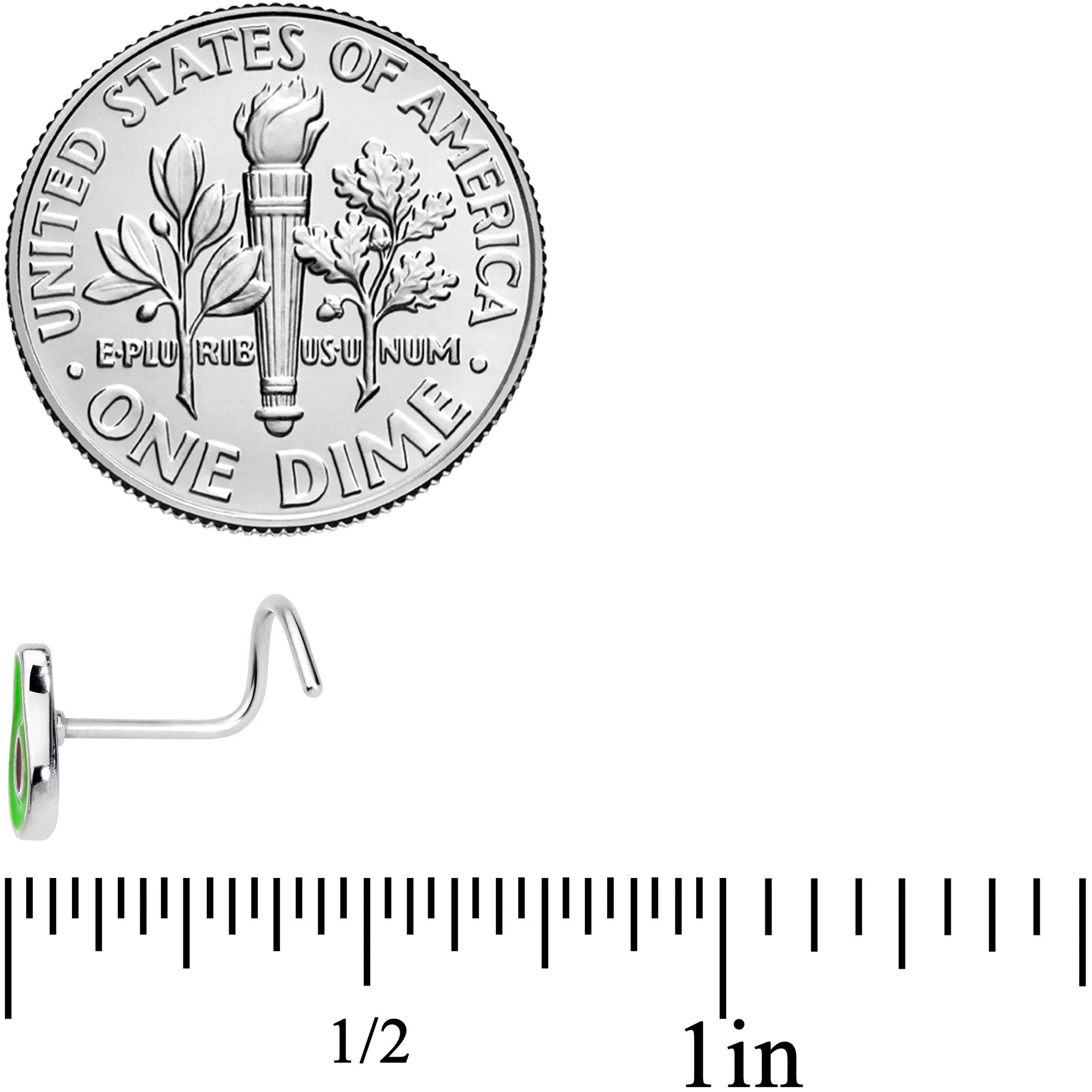 20 Gauge 1/4 Groovy Avocado Nose Screw
