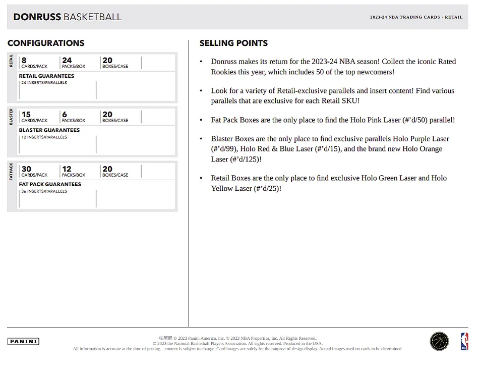 2023-24 Panini Donruss Basketball Blaster