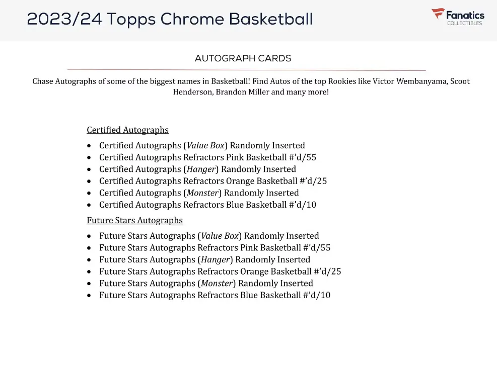 2023-24 Topps Chrome Basketball Blaster Box