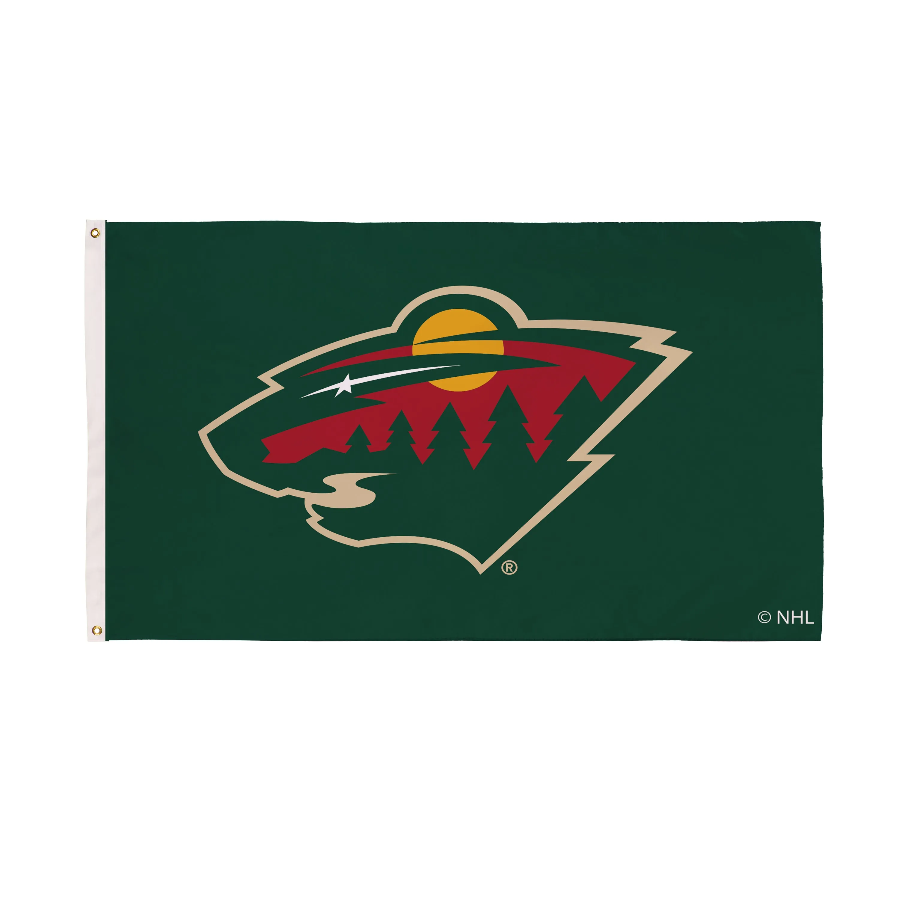 3'x5' Single Sided Flag w/ 2 Grommets, Minnesota Wild,174363
