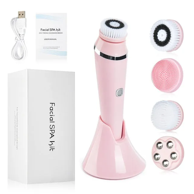 4 in 1 Waterproof Facial Cleansing Brush