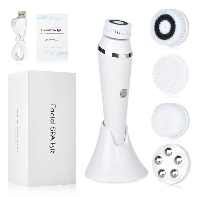 4 in 1 Waterproof Facial Cleansing Brush