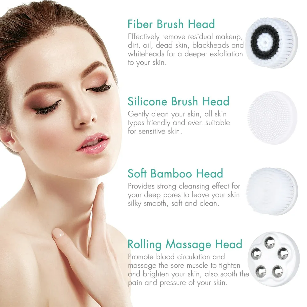 4 in 1 Waterproof Facial Cleansing Brush