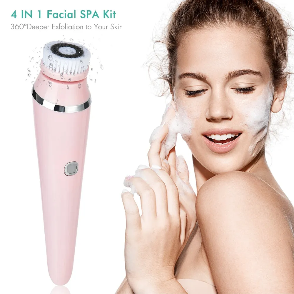 4 in 1 Waterproof Facial Cleansing Brush
