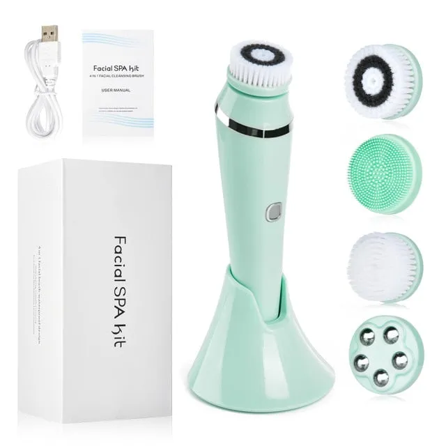 4 in 1 Waterproof Facial Cleansing Brush