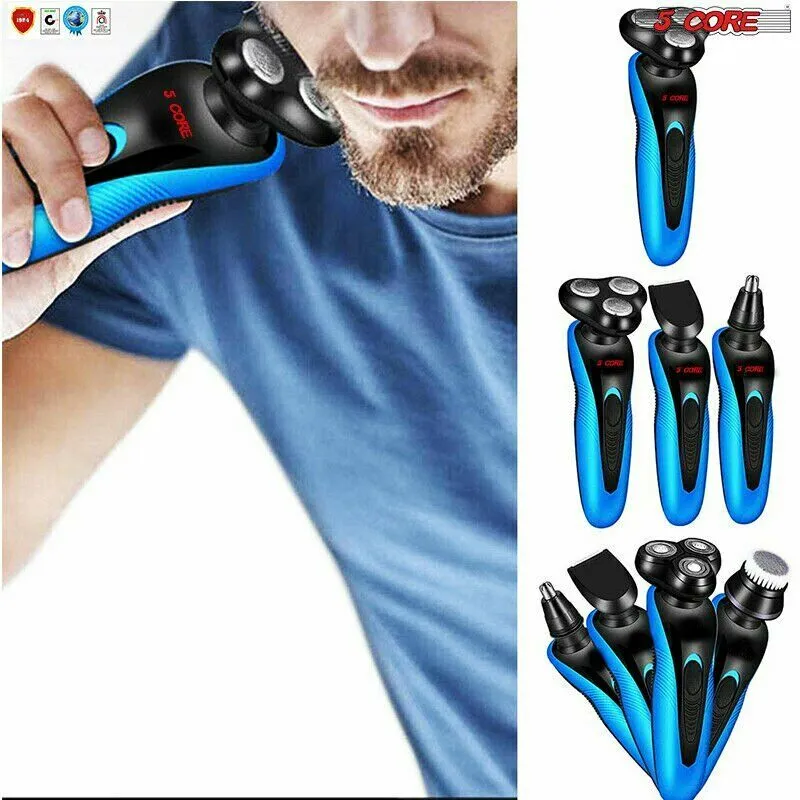 5Core 4 IN 1 6D Men Waterproof Rotary Shaver Rechargeable Cordless Beard Trimmer
