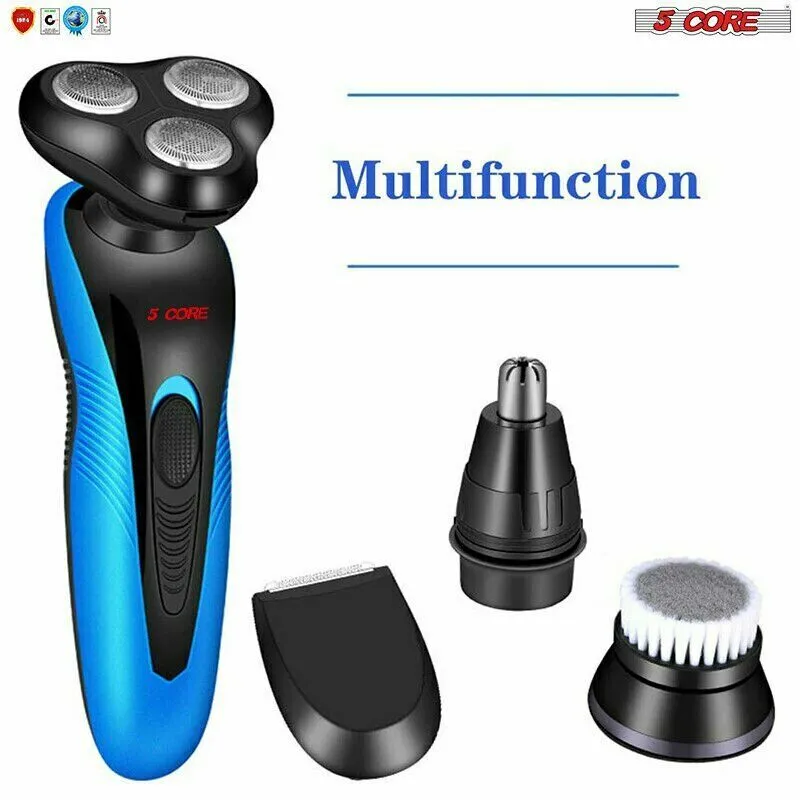 5Core 4 IN 1 6D Men Waterproof Rotary Shaver Rechargeable Cordless Beard Trimmer