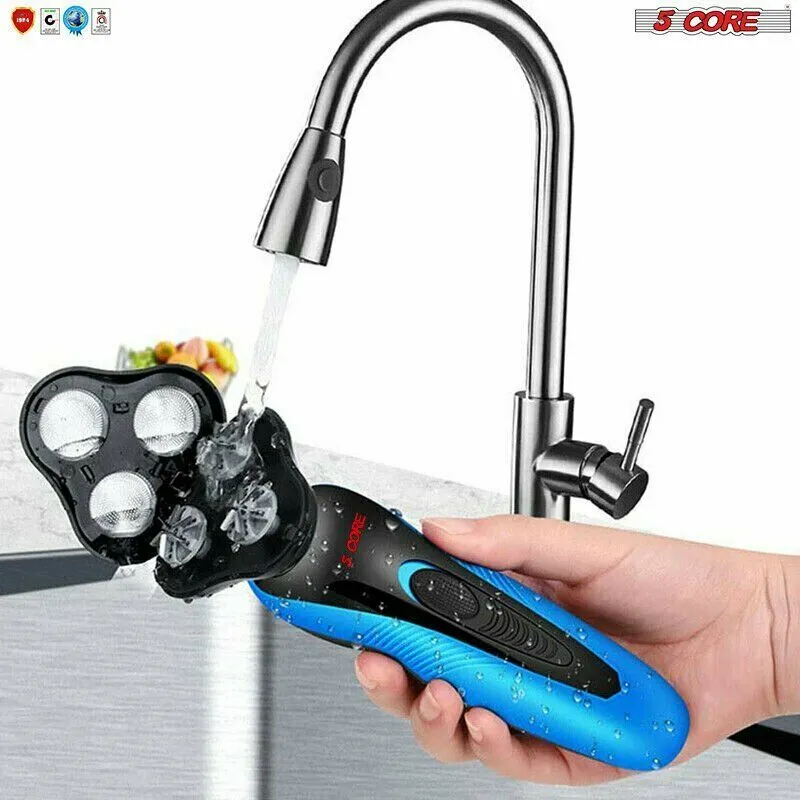5Core 4 IN 1 6D Men Waterproof Rotary Shaver Rechargeable Cordless Beard Trimmer