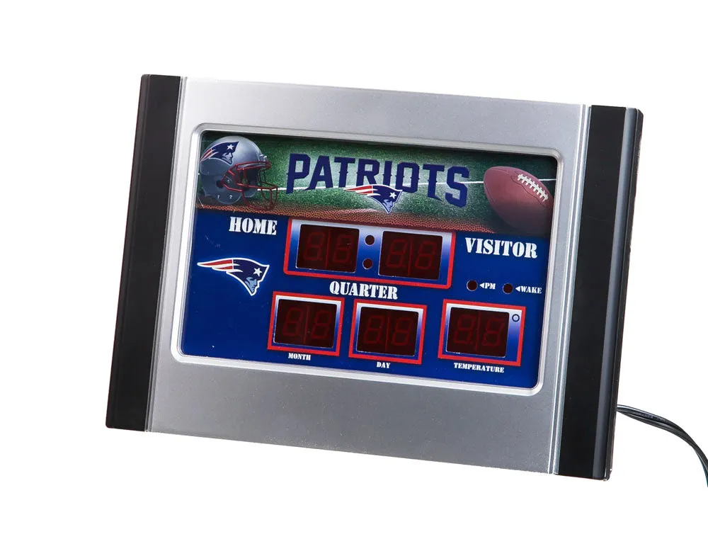 6.5x9" Scoreboard Desk Clock(Comm) - New England Patriots,0128812b