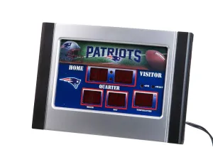 6.5x9" Scoreboard Desk Clock(Comm) - New England Patriots,0128812b