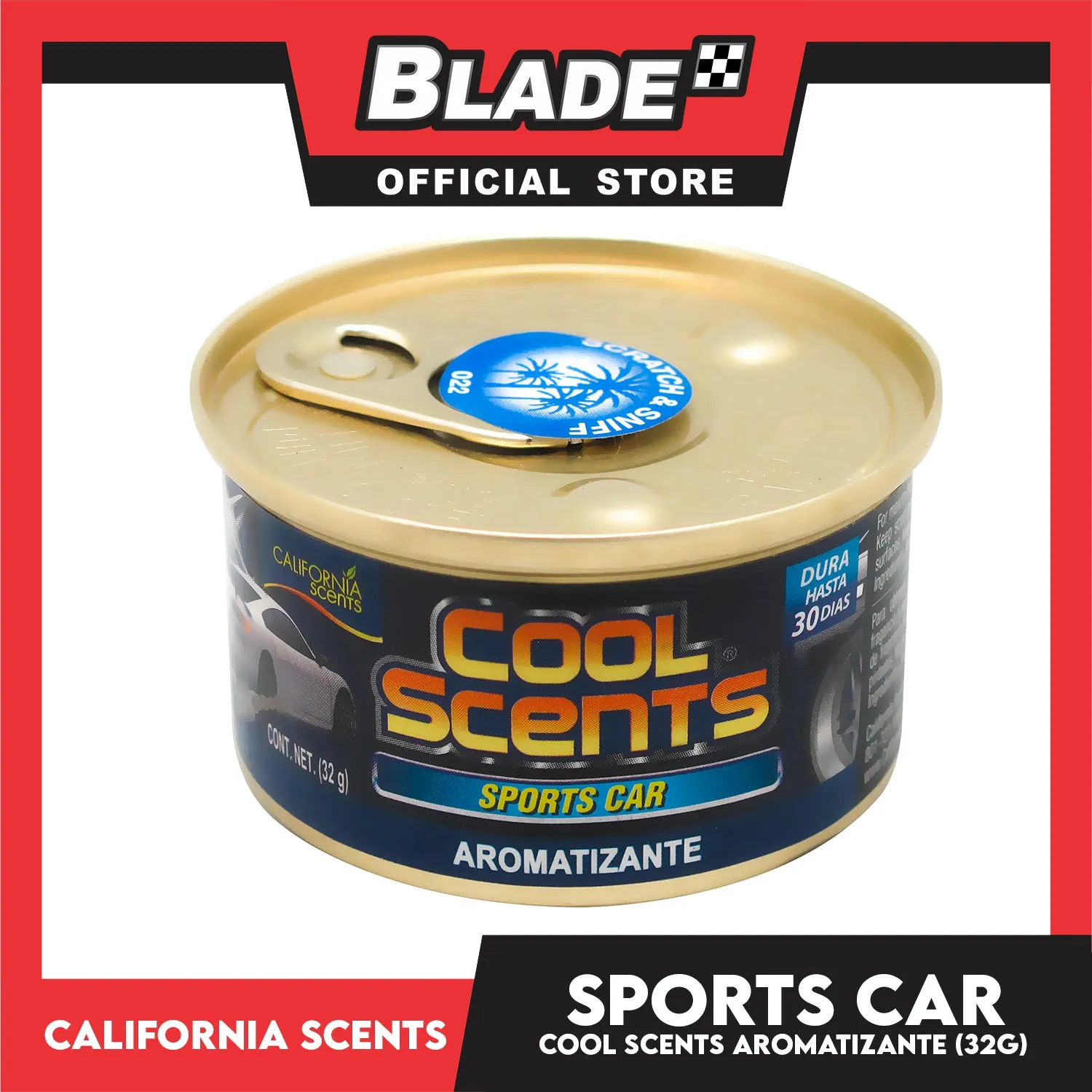 6pcs California Scents Cool Scent CLS-0222 32g (Sports Car)