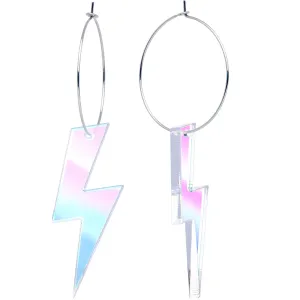 Acrylicious Lightning Bolt Hoop Earrings