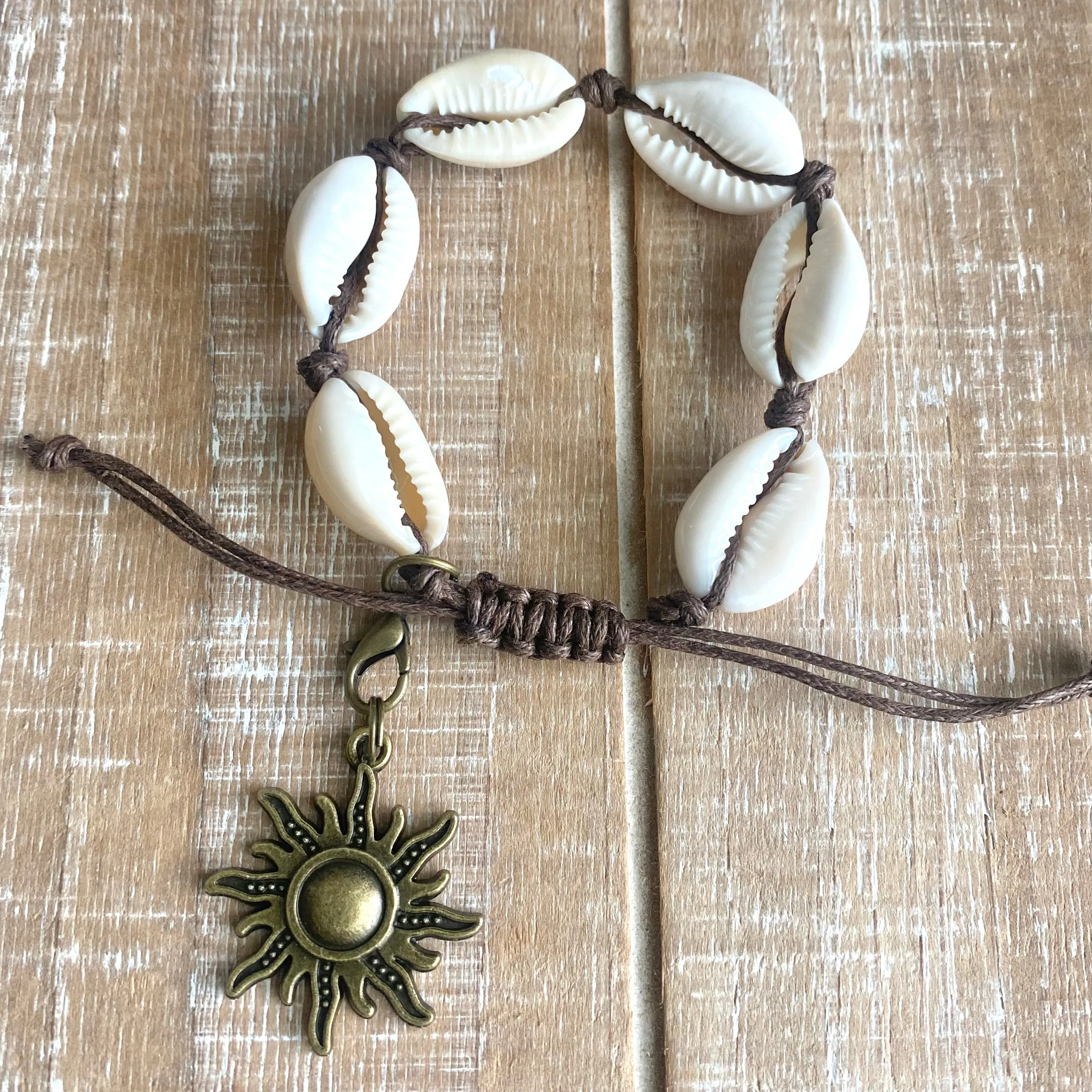 Add A Charm Shell Cord Slide Bracelet