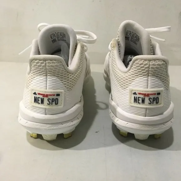 ADIDAS AFTERBURNER 6 SPEED TRAP WHITE/GOLD CLEATS 8-NICE!