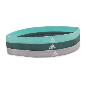 adidas Sports Hair Bands - Grey/Green/Mint (3 Pack)