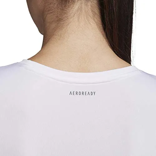 adidas Women's Club 3-Stripes Tee White/Matte Silver/Black X-Small