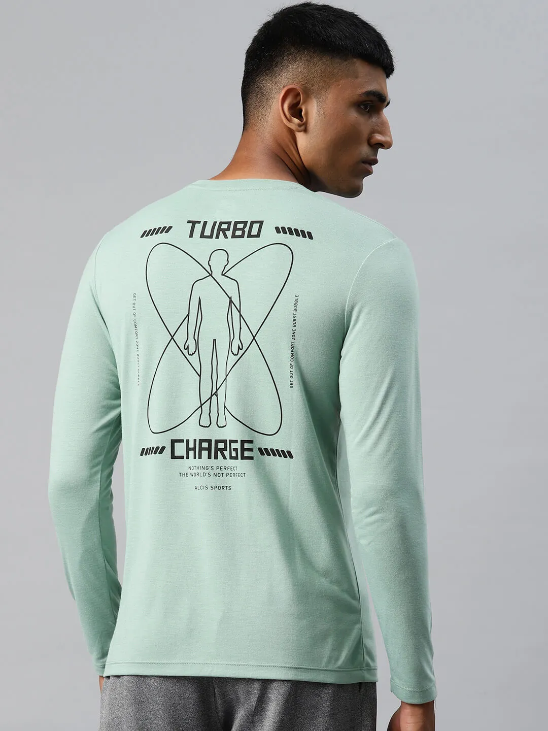 Alcis Men Typography Printed Sports T-shirt