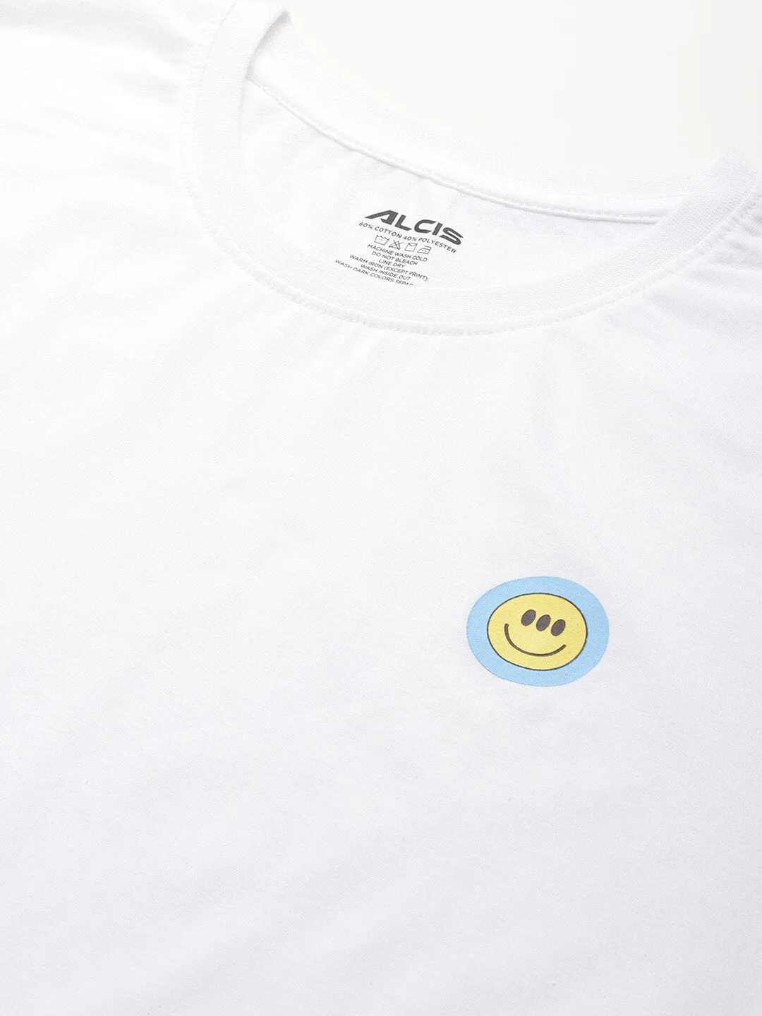 Alcis Men White Solid Sports T-shirt
