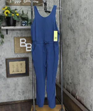 All In Motion Women's Stretch Woven Jumpsuit - 77283346 Blue S