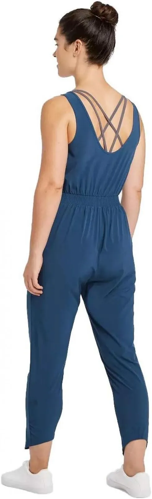 All In Motion Women's Stretch Woven Jumpsuit - 77283346 Blue S