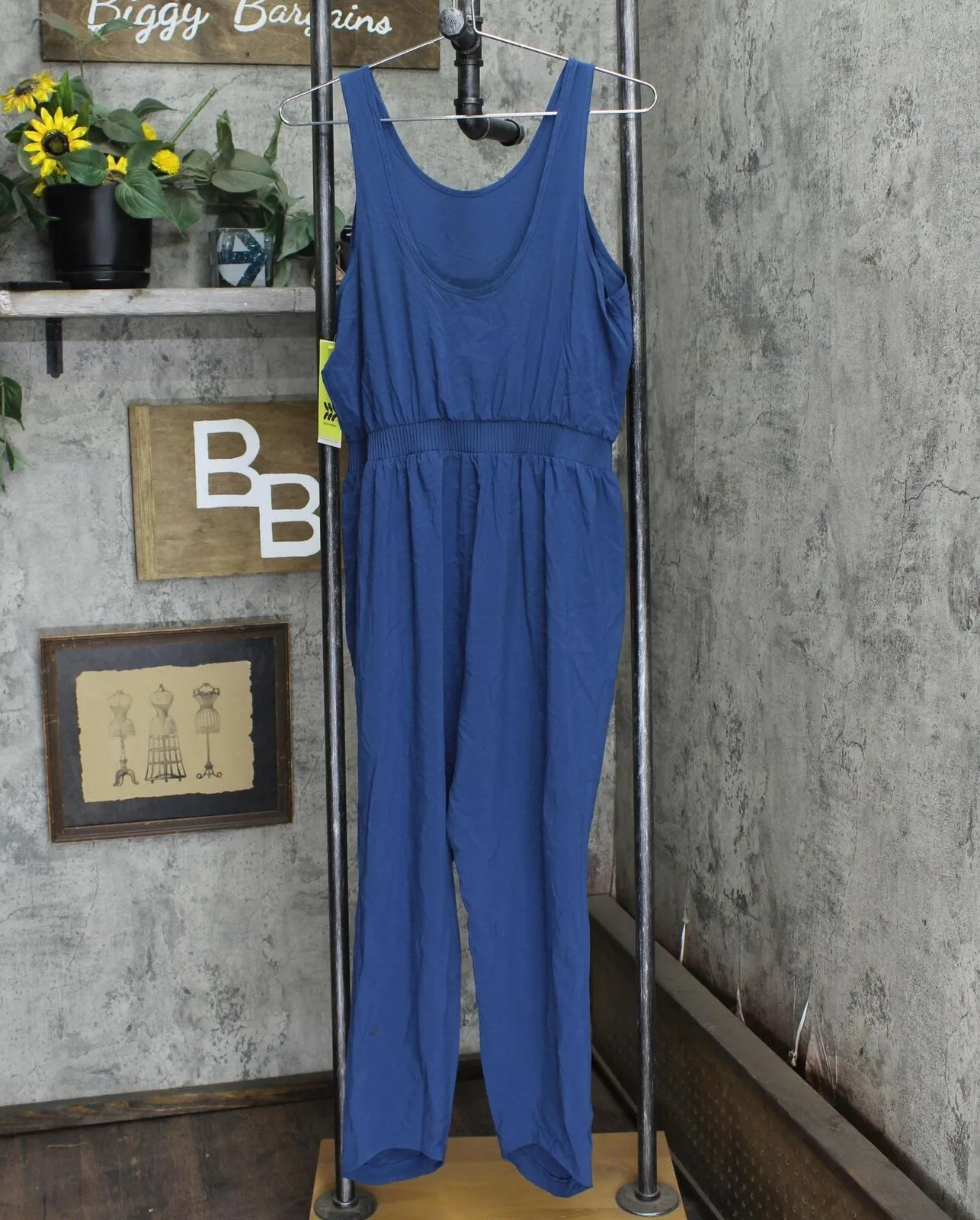 All In Motion Women's Stretch Woven Jumpsuit - 77283346 Blue S