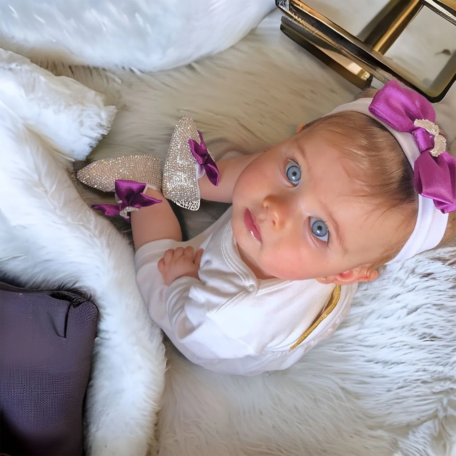 Angel Bling Baby Shoes and Headband