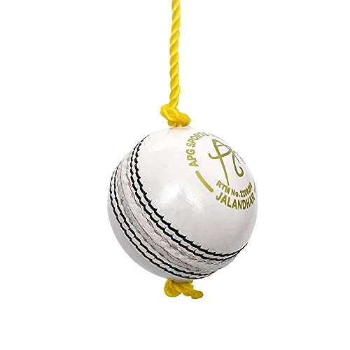 Apg Leather Cricket Hanging Ball, 7 ft, (White)