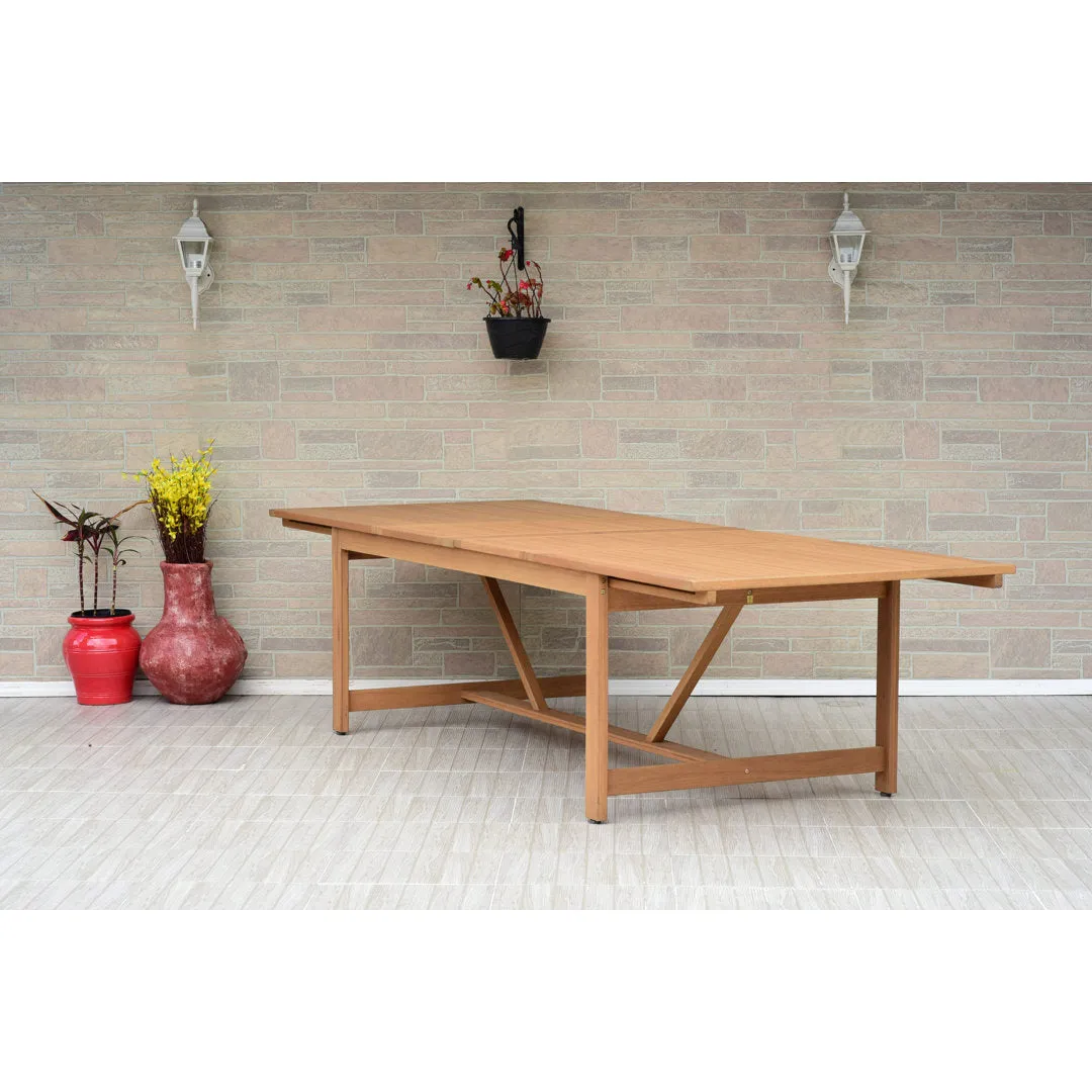 Askey Rectangular 12 - Person 118" Long Dining Set Wade Logan® Color: Dark Wood