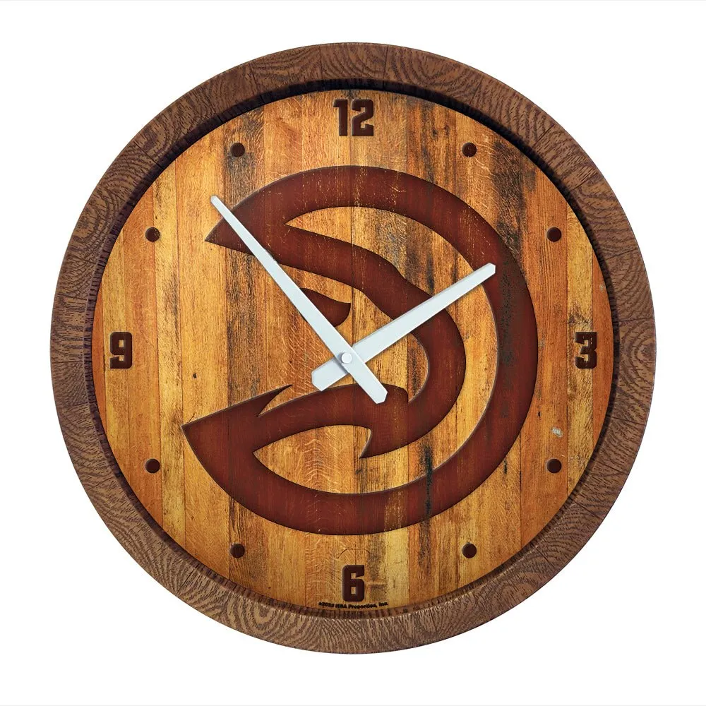 Atlanta Hawks: "Faux" Barrel Top Clock