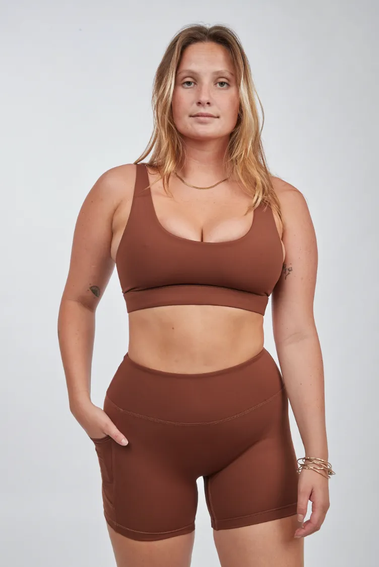 B23 SPORTS BRA-CACAO