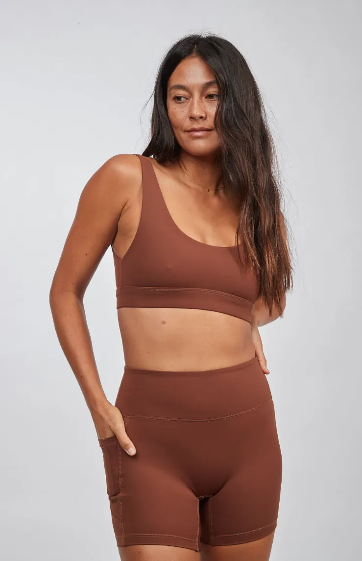 B23 SPORTS BRA-CACAO