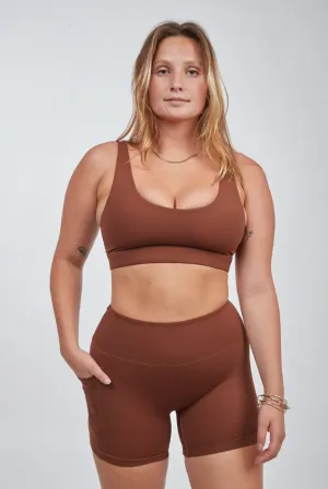 B23 SPORTS BRA-CACAO