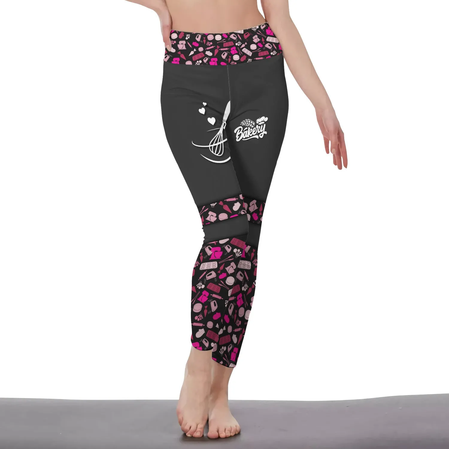 Baker Legging Baking Tools Pattern Legging Cake Lover Legging