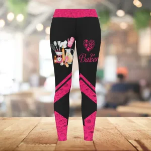 Baking Supplies, Baker, Bakery Chef Legging Bakery Pattern 3D Legging 06