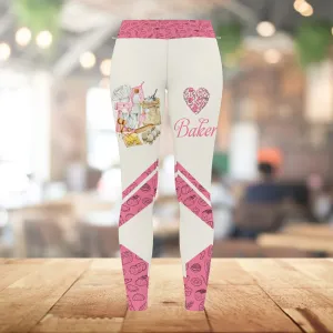 Baking Supplies, Baker, Bakery Chef Legging Bakery Pattern 3D Legging 08