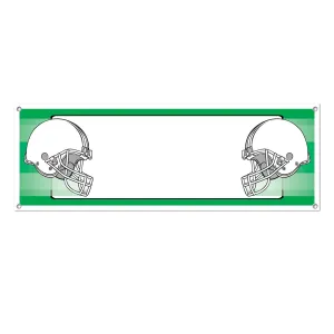 Beistle Opposing Helmets Sign Banner 5' x 21 in  (1/Pkg) Party Supply Decoration : Football