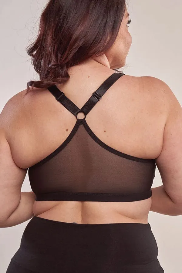 Bianca Front Closure Sports Bra- Black