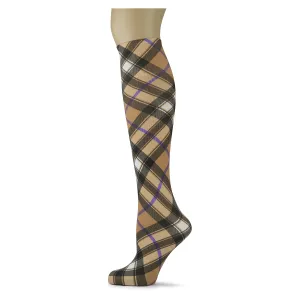 Bias Plaid Youth Knee Highs