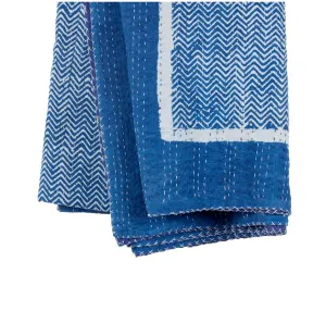 Blue Chevron Queen/King Quilt