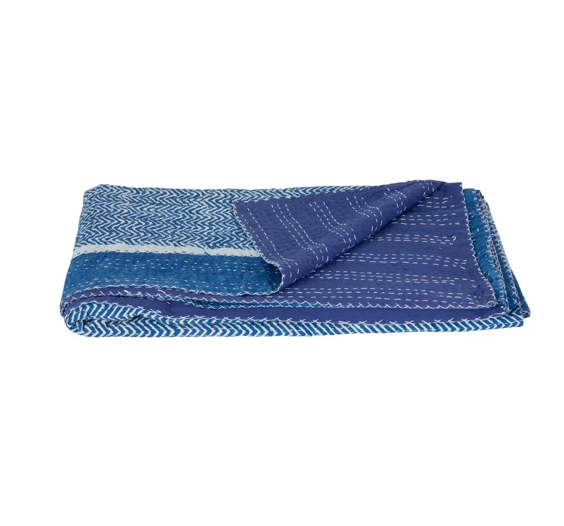 Blue Chevron Queen/King Quilt