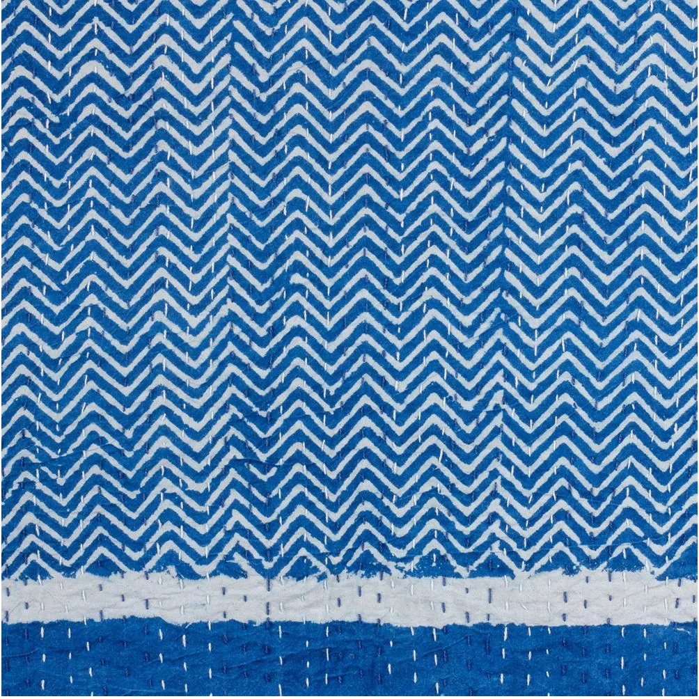 Blue Chevron Queen/King Quilt