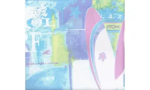 Blue Green Pink Cool Surf GU79204 Wallpaper Border