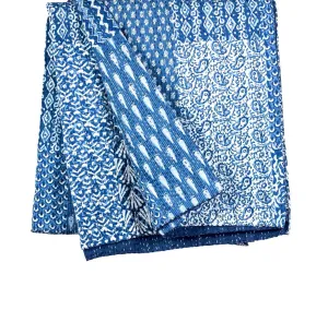 Blue Patchwork Queen/King Quilt