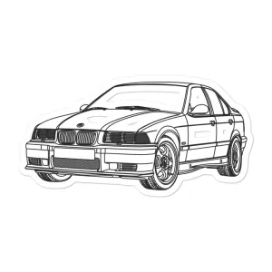 BMW E36 M3 Silhouette Sticker