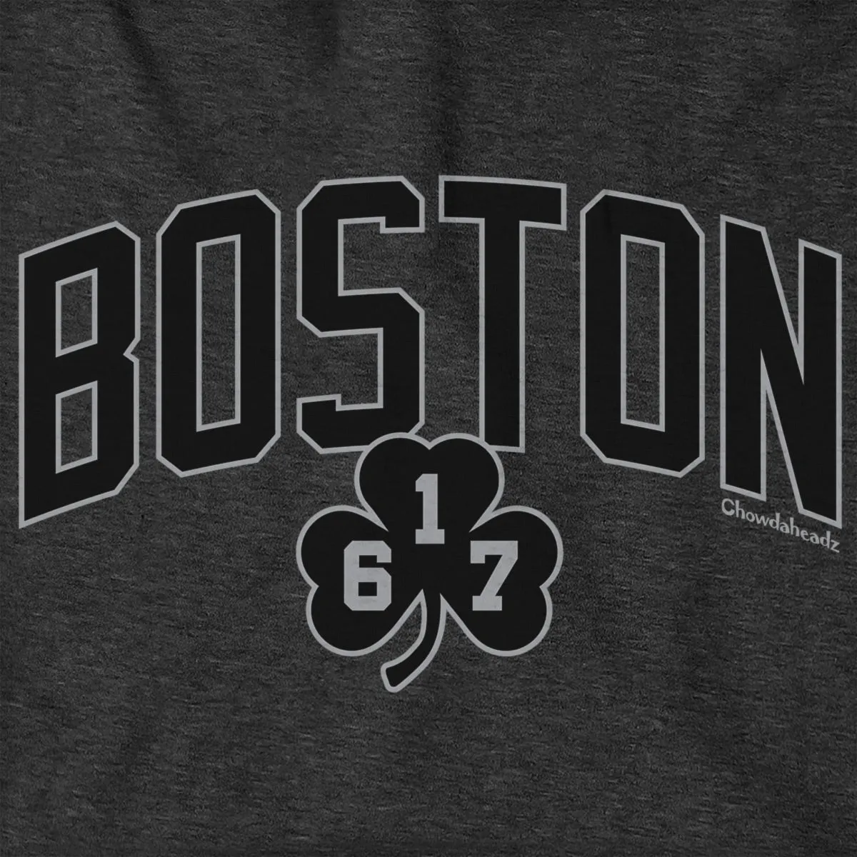 Boston Arch 617 Shamrock Blackout Hoodie