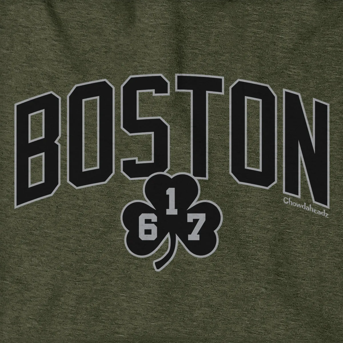 Boston Arch 617 Shamrock Blackout Hoodie